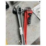 2x$  Rigid offset aluminum pipe wrench; one