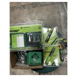 Greenlee drill set, voltage detectors and step bit