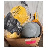 12 safety hard hats & 10 DeWalt earmuffs