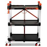 Crescent Site runner 3-shelf folding jobsite cart