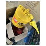 Eagle & Justice Rite safety cans yellow & Damaged