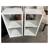 2x$ - White storage organizer w/ two cubes
