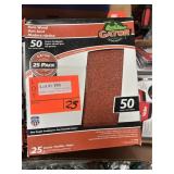 25x$ - packs of Gator 50 grit coarse sandpaper 9'x
