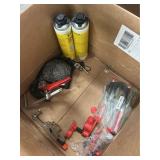 Job lot - Stanley foam filler, pegs, Bessey clamps