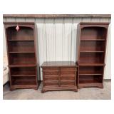 Three pc Aspenhome Wood office set incl pair books