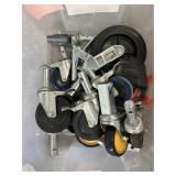 assorted wheel & caster sets