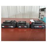 Three batteries