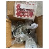 Job Lot: fire extinguisher tabs & various C-clamps