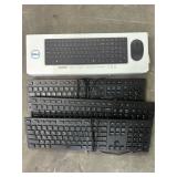 NIB Dell wireless keyboard/mouse set & 3 corded ke