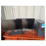 Dell XPS 8960 Desktop computer setup w/ dual monit
