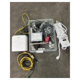 ASUS wifi, power strip & tech cords