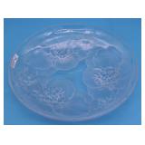 VERLYS STYLE FROSTED BOWL, FLORAL MOTIFS, 2 1/2"