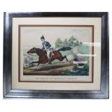 CURRIER & IVES HAND PAINTED LIHOTOGRAPH "THE