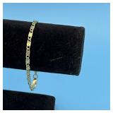 18KT LINK BRACELET 7" - 2.1 DWT