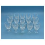 15 WATERFORD COLLEEN STEMMED WINE GLASSES 4.75" H
