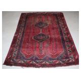 ORIENTAL RUG, SEMI ANTIQUE SHIRAZ, 4ï¿½ 8" X 6ï¿½ 2",