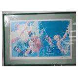 FRAMED LEROY NEIMAN PRINT, "GOLF CHAMPS" PENCIL