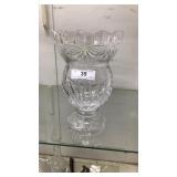 Lg. Cut glass vase, 12" tall