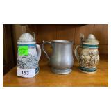 3pc x2 Avon Steins- Eagle, Elephants, Metal Mug