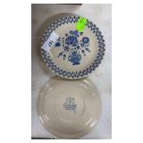 4 Staffordshire English Made Glazed Plates