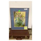 Framed watercolor, Irisis