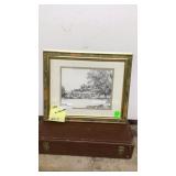Framed, matted, pen & ink, southern Victorian