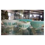 4pc Rooster Pyrex Bowls