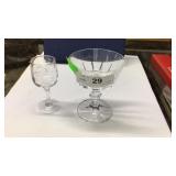 11pcs. Crystal Stemware, 4 Cut & 7 Etched