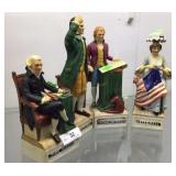 4 American Porcelain decanters, John Hancock,