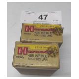 2 Boxes Of 455 Webley Mk-Ii 265 Lrn