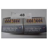 2 Boxes Of 500 S&W Special 275 Gr Barnes X