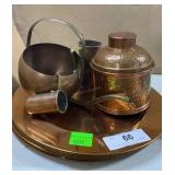 8pcs Assorted Copper Dishware