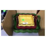 3 Pc Set Ceramic Casserole Dishes