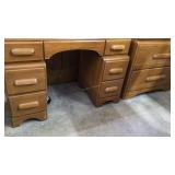 Elm 6 drawer writing desk with complimentary 3