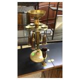 Brass chalice rack 20 in high with.6brass