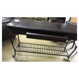 64x18x36 in high .Sofa or entry table.Dark pine