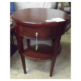 Mse Round Table In Cherry Finish 21-1/2X27X21-1/2
