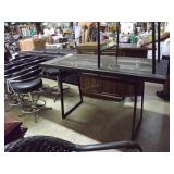 Brown Craft Table 16X36X26 And 2 Brown Plastic
