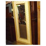 Gold Entry Mirror W/ Base 32X69