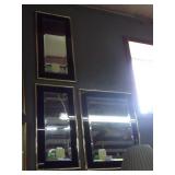 Set Of 3 Bevelled Glass Mirrors In Gold Frames 2
