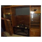Oak Finish Entertainment Center, Adjustable