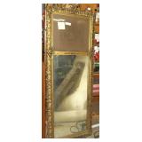 Antique Gold Mirror W/ Photo Frame On Top 24X68