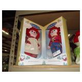 2 Raggedy Anne & Andy Box Set Dolls