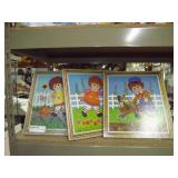 3 Raggedy Anne 4X12 Board Art