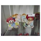 6 Raggedy Anne Planters