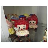 6 Raggedy Anne Planters