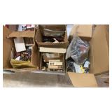 4pc Boxes of Electrical parts & testers