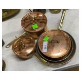 5pc Copper Pans and Pots