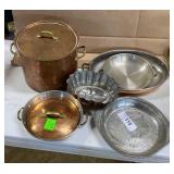 6pc copper pots and Pans