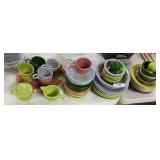 57pc Fiesta ware Dishes